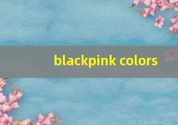 blackpink colors